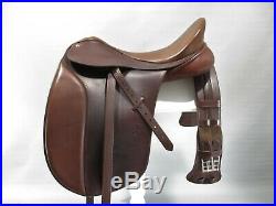 Bates Caprilli Dressage Saddle 18 PLUS soft Bates leathers and Crosby girth