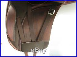 Bates Caprilli Dressage Saddle 18 PLUS soft Bates leathers and Crosby girth