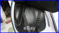 Bates Isabell Dressage Saddle 16.5 Flocked Panels with stirrup leathers & girth