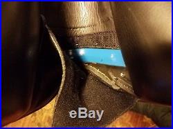 Bates Isabell Dressage Saddle 16.5 Flocked Panels with stirrup leathers & girth