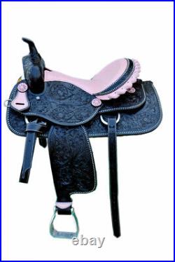 Best Quality Western Leather Barrel Saddle With Free Matching Tack set And Cinch