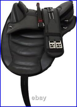 Black Bareback synthetic saddle + matching Girth + 14 Size For Horses Black Bareback synthetic saddle + matching Girth + 14 Size For Horses