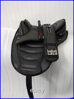 Black Bareback synthetic saddle + matching Girth + 14 Size For Horses Black Bareback synthetic saddle + matching Girth + 14 Size For Horses