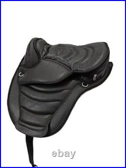 Black Bareback synthetic saddle + matching Girth + 14 Size For Horses Black Bareback synthetic saddle + matching Girth + 14 Size For Horses