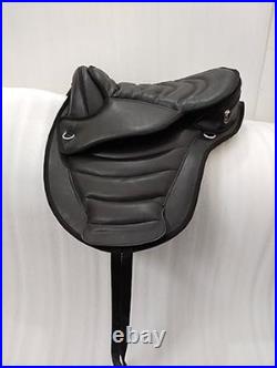 Black Bareback synthetic saddle + matching Girth + 14 Size For Horses Black Bareback synthetic saddle + matching Girth + 14 Size For Horses