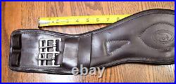 Black Country, anatomical leather girth, brown, 22-24 for dressage saddle