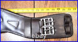 Black Country, anatomical leather girth, brown, 22-24 for dressage saddle