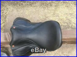 Black Saddle Company Dressage Saddle 16.5 wide with extra girth straps