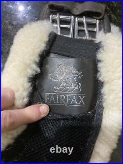 Brown Leather Fairfax Event Dressage Girth 22 Plus Le Meiux Sheepskin Cover