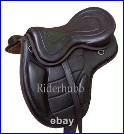 Brown Leather Freemax Treeless Saddle Size 14 to 18 With Girth