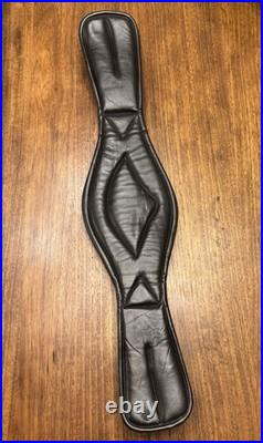 Brown Leather Padded Short Girth By Kavalkade Size 28 for Monoflap Saddles Exc