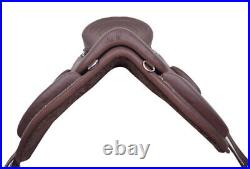 Brown Leather Softy Treeless English Horse Saddle & tack