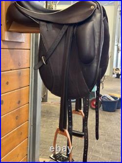 Brown N2 Dressage Saddle 18 Seat MW Tree Short Block Standard Gusset Brown N2 Dressage Saddle 18 Seat MW Tree Short Block Standard Gusset