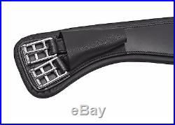 Busse Soft Padded Anatomical Leather Dressage Girth Curved for Elbow Freedom 