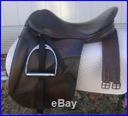 COLLEGIATE Dressage Saddle 17- GREAT! Free NEW Leathers, Stirrups, Girth, Pad