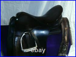 COUNTY COMPETITOR DRESSAGE SADDLE With STIRRUP AND LEATHERS, GIRTH COVER AND PAD