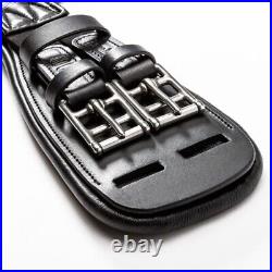 Casper Anatomic Padded Dressage Girth Mult Sizes Blk Leather