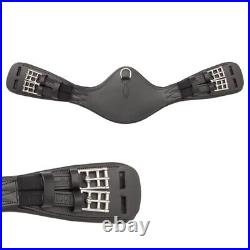 Casper Anatomic Padded Dressage Girth Mult Sizes Blk Leather