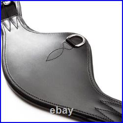 Casper Anatomic Padded Dressage Girth Mult Sizes Blk Leather