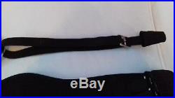 Childeric black dressage girth size 65cm and stirrup leathers