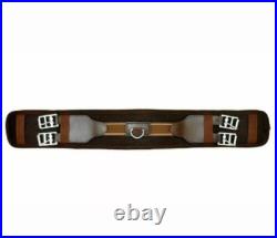 Comfortable Dressage Girth Elasticated Both Ends Brown 20 to 34 Free Shipping