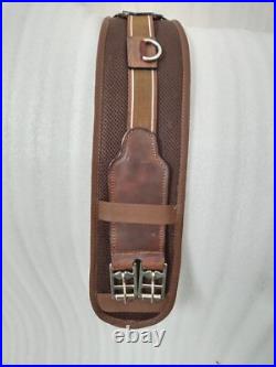 Comfortable Dressage Girth Elasticated Both Ends Brown 20 to 34 Free Shipping