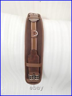 Comfortable Dressage Girth Elasticated Both Ends Brown 20 to 34 Free Shipping