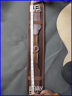 Comfortable Dressage Girth Elasticated Both Ends Brown 20 to 34 Free Shipping