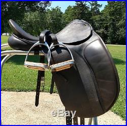 County Connection Dressage Saddle 17.5 M includes leathers, irons and girth