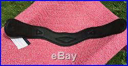 County Logic anatomically contoured leather dressage girth, black 32 inches NEW