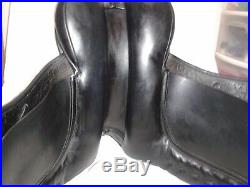 County Saddle, 17.5 wide Perfection with leathers, irons, and girth included