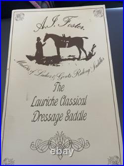Custom Andy Foster Lauriche Classical Dressage Saddle, BLACK, GREAT CONDITION Custom Andy Foster Lauriche Classical Dressage Saddle, BLACK, GREAT CONDITION