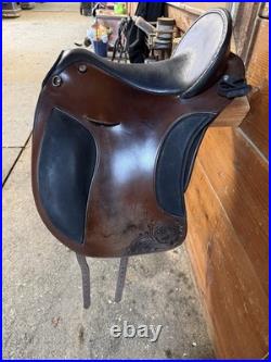 DP El Campo Shorty Saddle S2 Adjustable Gullet Tooled Leather with cover & girth