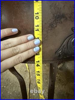 DP El Campo Shorty Saddle S2 Adjustable Gullet Tooled Leather with cover & girth