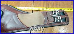 Devoucoux short leather girth brown, 28 for monoflap or dressage saddle