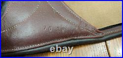 Devoucoux short leather girth brown, 28 for monoflap or dressage saddle