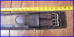 Dover leather girth middle elastic brown 22 for saddle dressage or monoflap