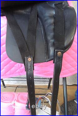 Dressage/All Purpose Saddle Youth 15 In Custome Made One Of A Kind Y Girth