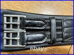 Dressage Saddle Girth Black Leather Size 28