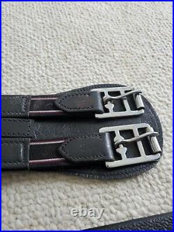 Dressage Saddle Girth Equi Royal Black Leather Size 24