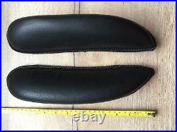 Dressage Saddle Large knee Blocks Rolls Black VELCRO Backed Leather Equitek 18