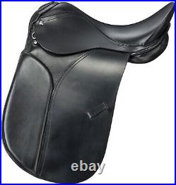 Dressage Saddle Only or Package Silver Fox Leather Black 16,17 or 18