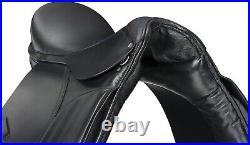 Dressage Saddle Only or Package Silver Fox Leather Black 16,17 or 18