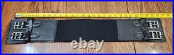 England New elastic girth black, 65cm (26) leather dressage monoflap