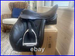 English Dressage/AP Saddle With Bridle, Reins, Snaffle Bit, Girth And Blanket