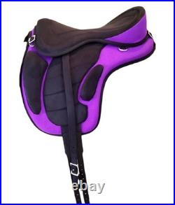 English Treeles Synthetic All Purpose Horse Saddle FREEMAX Suede Tack Size10-18