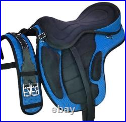 English Treeles Synthetic All Purpose Horse Saddle FREEMAX Suede Tack Size10-18