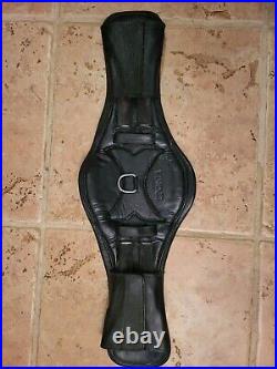 Eponia Black Leather Dressage Girth Super Soft Anatomic