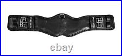 Equestrian Dressage Girth In Shaped Leather With Elastics
