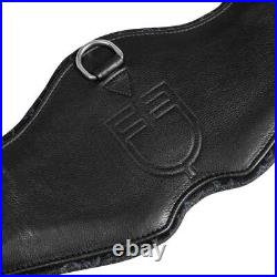 Equestrian Dressage Girth In Shaped Leather With Elastics